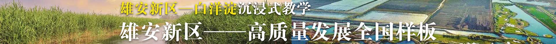 雄安新区,白洋淀,高质量发展全国样板